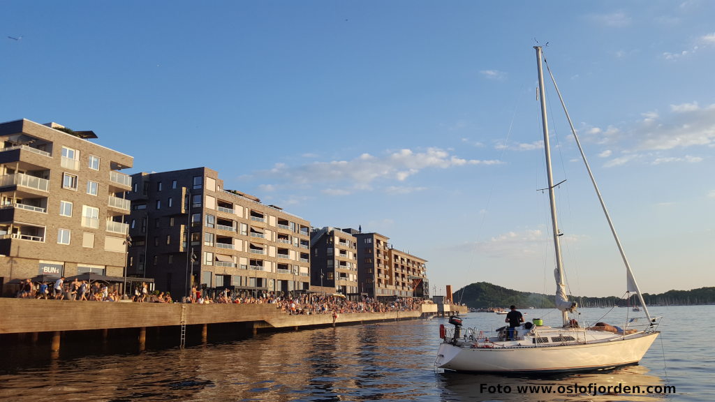 Sørenga ut tur på Havnepromenaden Oslo